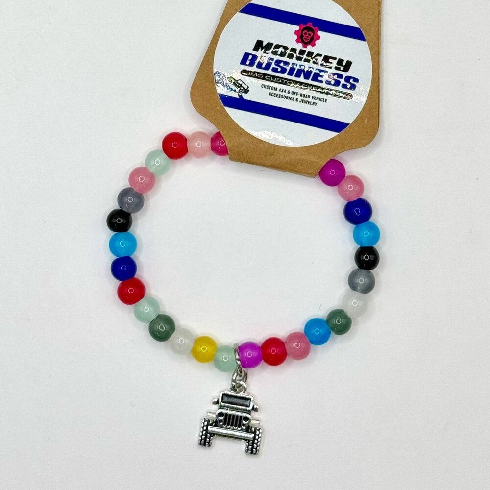 Fun & Colorful Bead Bracelet for the Jeep Girl!